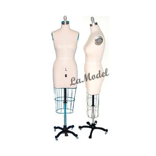 Mannequin Female Industry Standard Sewing Dress Form Collapsible shoulder Size 6
