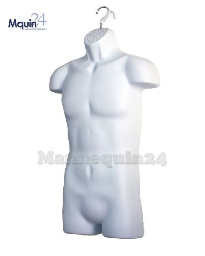 Male mannequin body form (for size small to medium / white) for hanging for sale