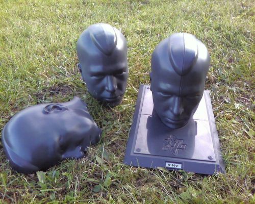 10 OF Halloween Prop Male Mannequin Head plastic black/grey