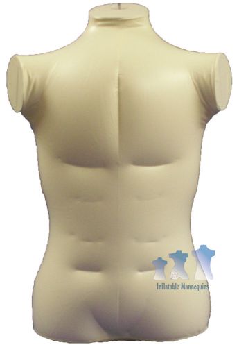 Inflatable Mannequin, Male Torso, Extra Large Ivory