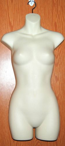 Female mannequin torso with hanging hook display form set of 5 - white for sale