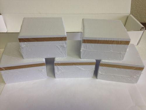 500 ultracard white cr80 .30 mil - pvc cards hi co 2 track - gold mag stripe for sale