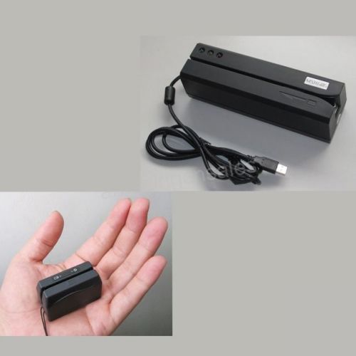 Magnetic Stripe Credit Card Writer Encoder Portable Mini Reader: MSR606+MiniDX3