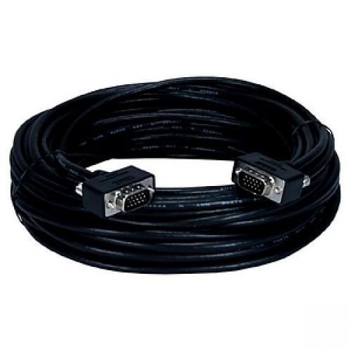 QVS UltraThin Triple Shielded Cable - HD-15 Male - HD-15 Male - 6ft - Black