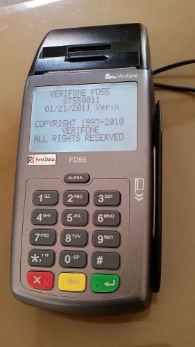 FD 55 First Data -V Terminal, Perfect condition, Credit card reader