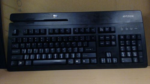 IDTECH IDKA-234112B Keyboard and Integrated Card Reader. Working, Tested!