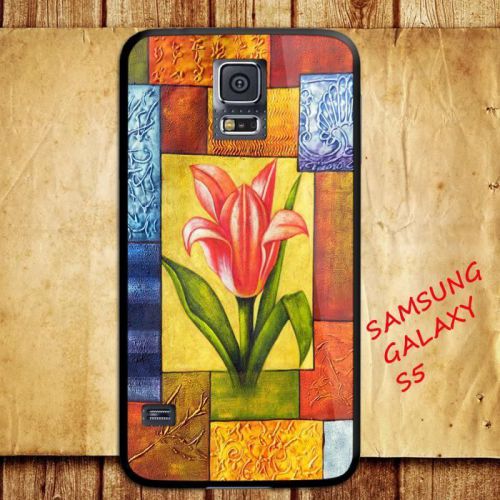 iPhone and Samsung Galaxy - Tulips Flower Vintage Mozaic - Case