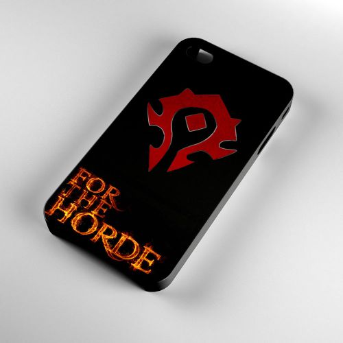 For The Horde WOW Gaming Logo 3D iPhone 4/4s/5/5s/5C/6 Case Cover Kj59
