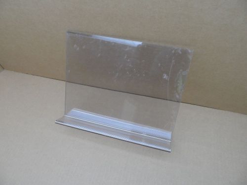 Lot of 5 clear acrylic top loading upright counter top sign holder for sale