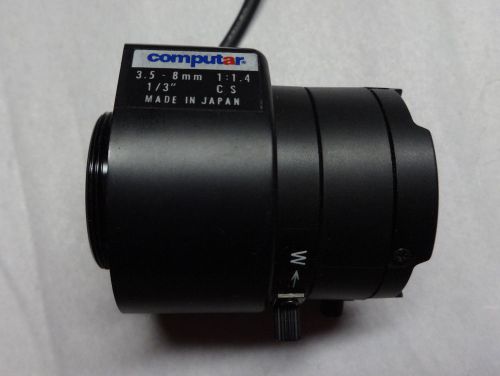 Computar 3.5-8mm 1/3&#034; CS 1:1.4 CCTV Auto Iris Security Camera Lens Japan