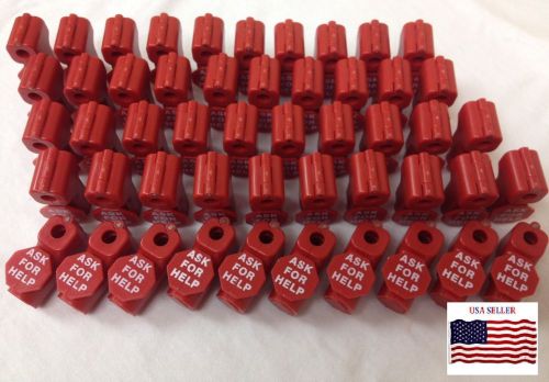 500 Red Retail Shop Security Stop Lock Stem Display Hook Anti-Theft ASK FOR HELP