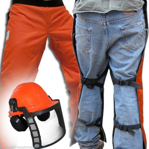 Chain Saw Safety Chaps,Forester Apron Style,OSHA Approved,35&#034;-37&#034; L, Free Helmet