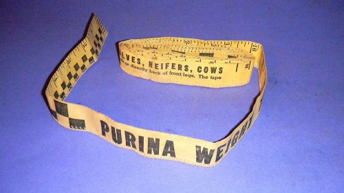 Vintage Purina Weight Tape for estimating live weights calves, heifers, cows +++