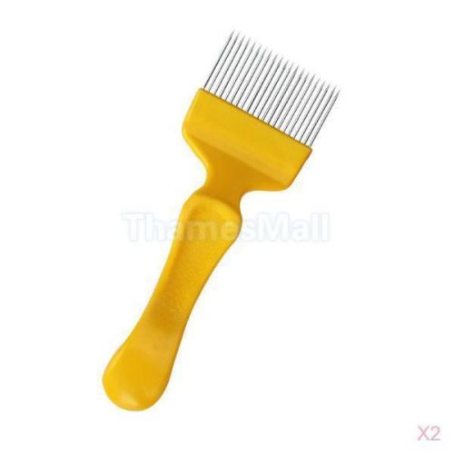 2pcs Bee Keeping BeeKeeping Honeycomb Uncapping Fork w/ Stainless Steel Tine