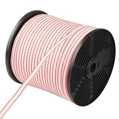 Polytape 400m Roll Electric Fence Energiser Stainless Steel Poly Tape Insulator