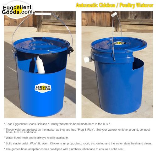 CUSTOM MADE AUTOMATIC FILLING  CHICKEN WATERER &#034;BEST DESIGN AVAILABLE&#034;