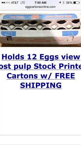 NEW- 125 PRINTED- Egg Cartons-12ct  free shpping Grey