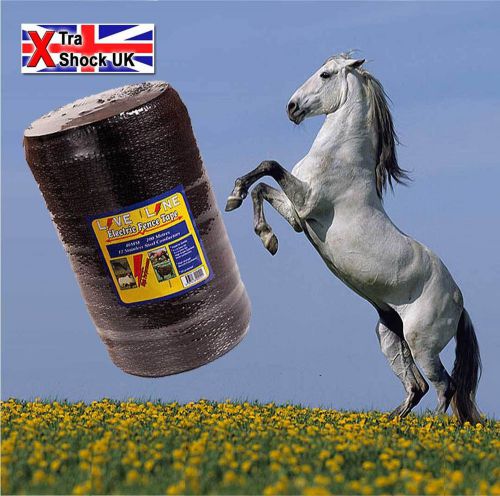 Live Line Superior Quality Brown 40mm Electric Fence Tape. 12S/S conductors 200m