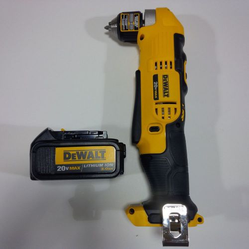 New dewalt dcd740 20v 3/8 cordless right angle drill, dcb200 battery 20 max volt for sale