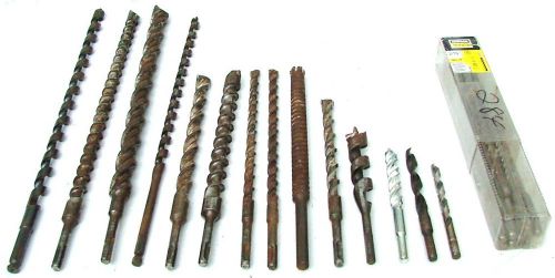 Lot of assorted used masonry drill bits and 3/16&#034; simpson st anchors for sale