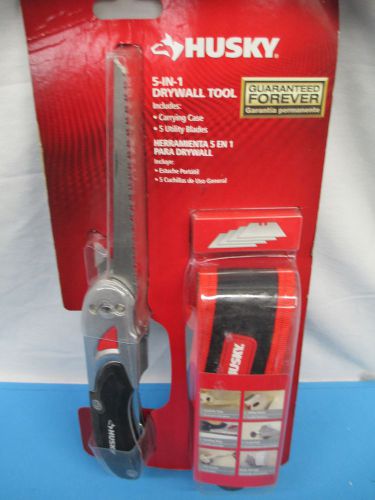 Husky 5-in-1 Drywall Tool w/ Carrying Case &amp; Utility Blades - 886 958