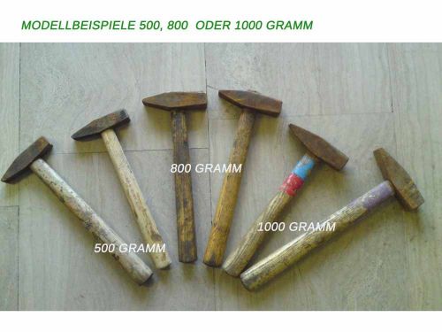 Original bundeswehr schlosser-hammer 500 g 800 g 1000 g holzstiel spitzhammer for sale