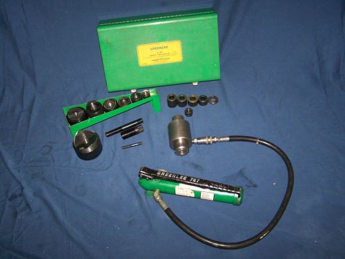Greenlee 7306 knockout punch &amp; hydraulic driver set 1/2&#034; to 2&#034; &amp; 3&#034; 767 746 for sale