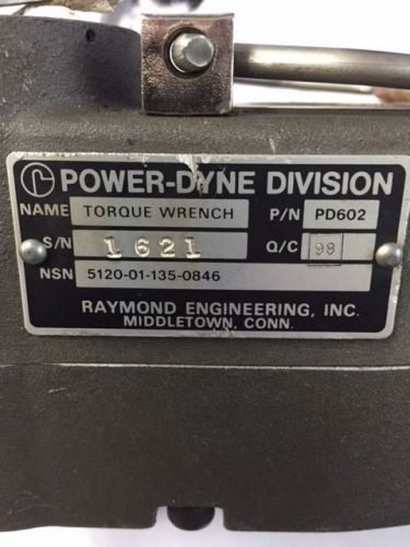 Power-dyne torque wrench pd602  600 footpounds for sale