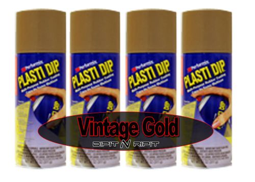 Preformix Plasti Dip 4 Pack of True Metallic Vintage Gold Rubber Dip 11oz
