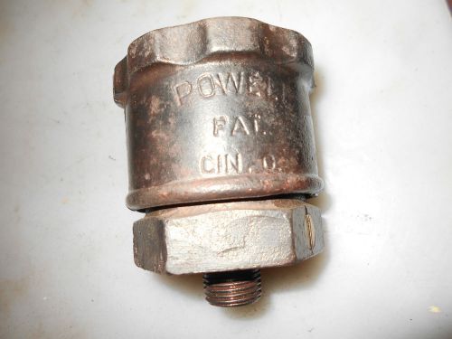 ORIGINAL OLD NICE CAST IRON POWELL BRUNO #2 AUTOMATIC GREASE CUP HIT MISS ENGINE
