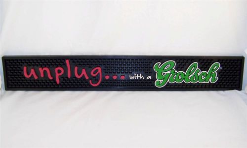 Rare Grolsch Beer Rubber Bar Rail Spill Mat Unplug Advertising Man Cave Poland