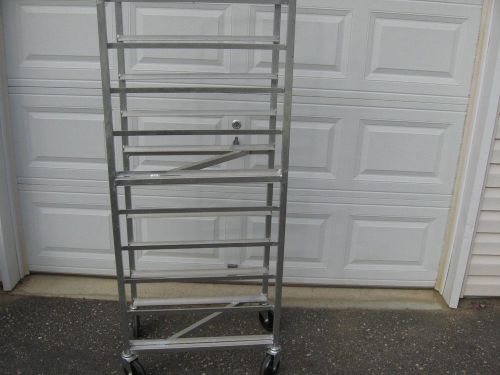 10&#034; Wide Food Platter/Meat Tray Cart 10 Slot Aluminum