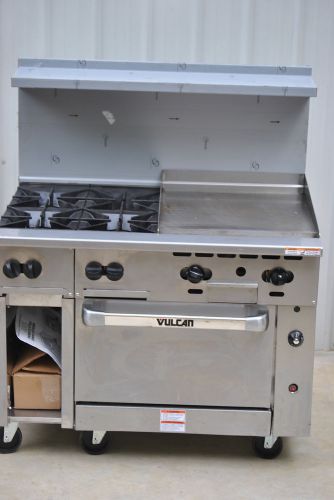 Vulcan 48s-4b24gn  natural gas 4 burner, 24 &#034; griddle and  oven for sale