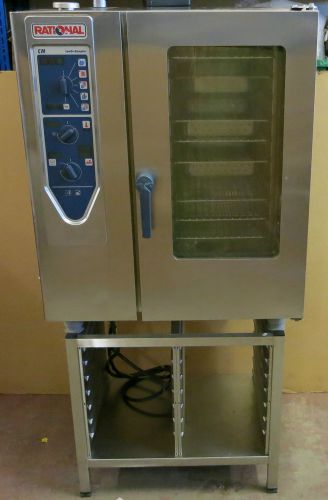 Rational CM-101 Combi-Dampfer 10 Grid Conventional Steam/Electric Oven + Stand
