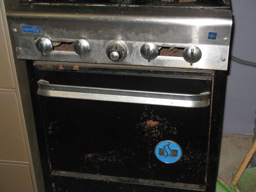 24&#034; US Range Restaurant Style 4 Burner Stove with Oven PF4-20A