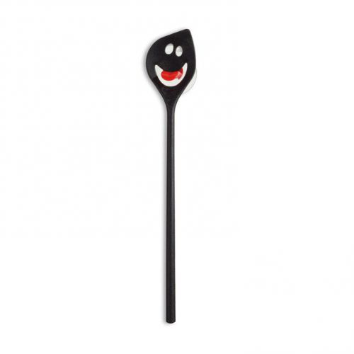 Koziol Oliver Cooking Spoon with Wall Hook Solid Black
