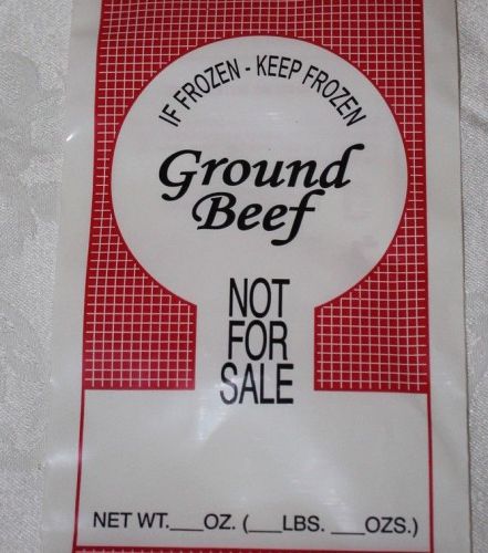 200 - 1 lb ground beef bags hamburger meat chub freezer free shipping for sale