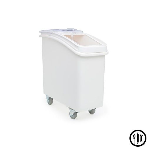 Plastic ingredient bin- 27 gallon capacity includes lid and scoop nsf for sale