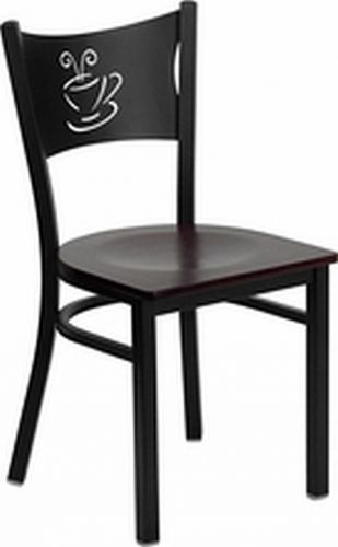 New metal  coffee restaurant chairs  mahog seat lot of 20 chairs *free shipping* for sale