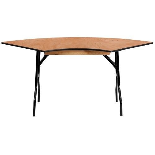 Flash furniture yt-wsft48-30-sp-gg 5.5 ft. x 2.5 ft. serpentine wood folding ban for sale