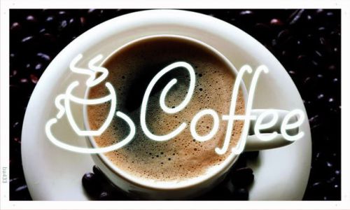 Ba433 coffee cup shop cappuccino cafe banner shop sign for sale