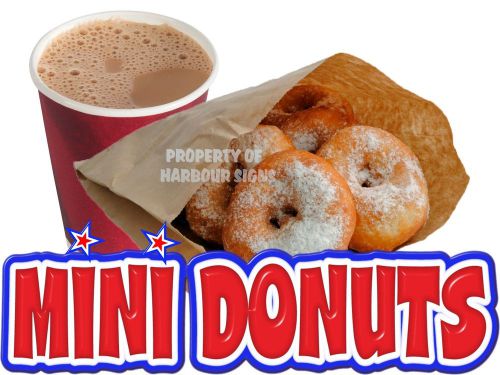 Mini Donuts Decal 36&#034; Concession Restaurant Food Truck Van Menu Sticker Vinyl