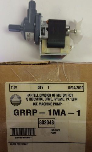 NEW HARTELL GRRP-1MA-1 IM PUMP(115V)/REPLACES MANITOWOC 8480473*NLA