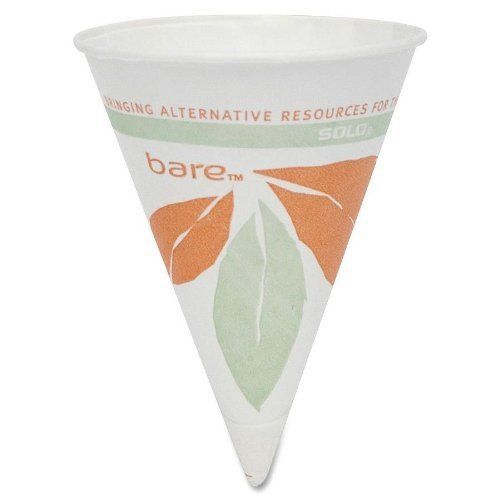 Solo Bare Dry Wax Paper Cup - 4 Oz - 200/pack - White (4BRJ8614PK)