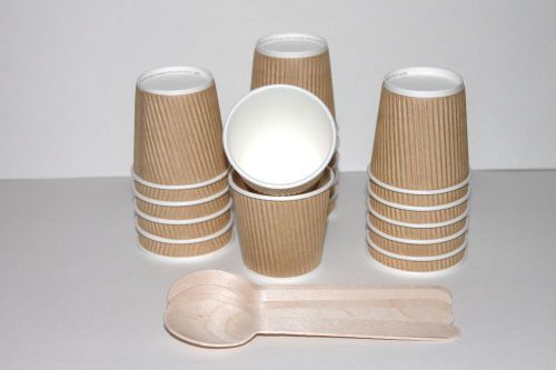 4 oz Kraft Ripple Hot Cold Cups Perfect for Ice Cream Hot Cocoa Partys Set of 25