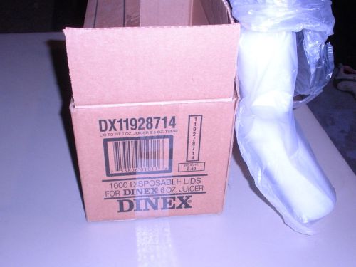 DINEX DX11928714, Disposable, Lid, Flat, 6 Oz, PK1000