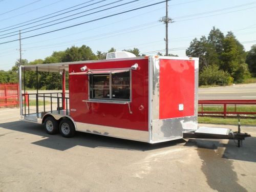 Concession Trailer 8.5&#039;x20&#039; Red - BBQ Food Catering Event