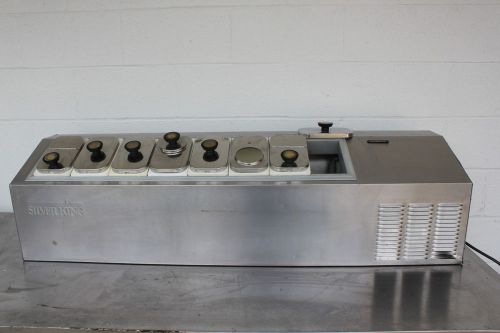 Silver King SKRCF Countertop 8 Tub Refrigerated Condiment Station Topping Bar