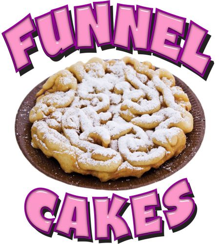 Funnel Cakes Decal 24&#034; Powdered Sugar Concession Food Truck Vinyl Menu Sign