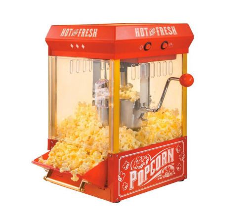 Nostalgia Popcorn Popper Machine Electrics Kettle Retro Vintage Red Maker Movie